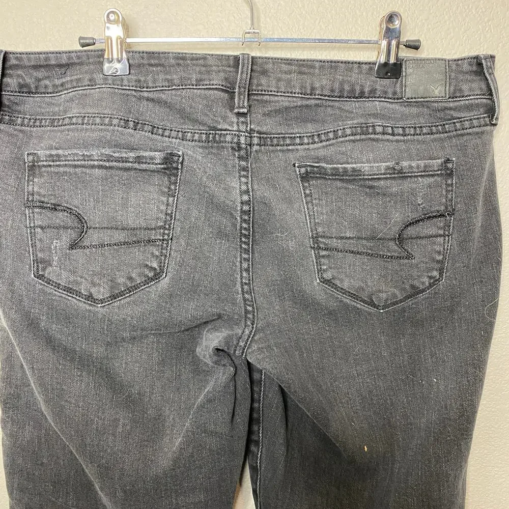 American Eagle‎ Gray Skinny Denim Jeans Size 14